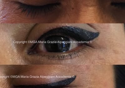 Eyeliner occhi superiore grafico