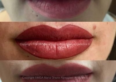contorno e colore totale labbra trucco permanente