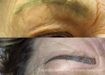 correzione sopracciglio verde trucco permanente
