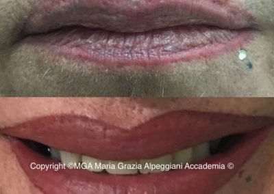 correzione labbra storte trucco permanente