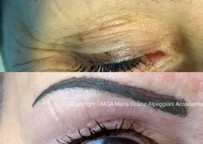 correzione sopracciglia rosse trucco semipermanente
