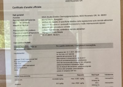 esito campione test derrate alimentari