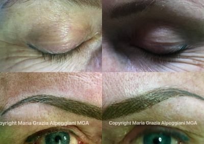 prima e dopo trucco permanente
